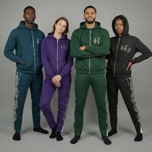 Unisex Eternals Streetwear Rhinestone Heavy Fleece Tracksuits